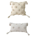 Bohemian Tufted Pillow Cover with Moroccan Embroidery by Axyaa