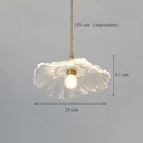 Axyaa Sunflower Glass Pendant Lights, Modern Brass Hanglamp for Dining Table, E27 AC90~240V