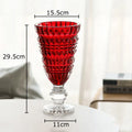 Axyaa Transparent Glass Vase Desk Decoration Goblet Shape for Hydroponics and Flower Arrangement