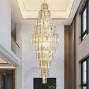 Axyaa Modern Crystal Chandelier High Living Room Lighting