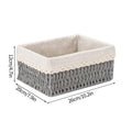 Large Woven Storage Basket Organizer by Axyaa - Home Closet Clothes Box