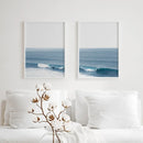 Blue Ocean Wave Beach Wall Art Canvas Prints by Axyaa - Coastal Posters for Modern Home Decor