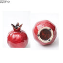 Axyaa Pomegranate Ceramic Vase: Table Decor, Floral Arrangement, Room Aesthetic
