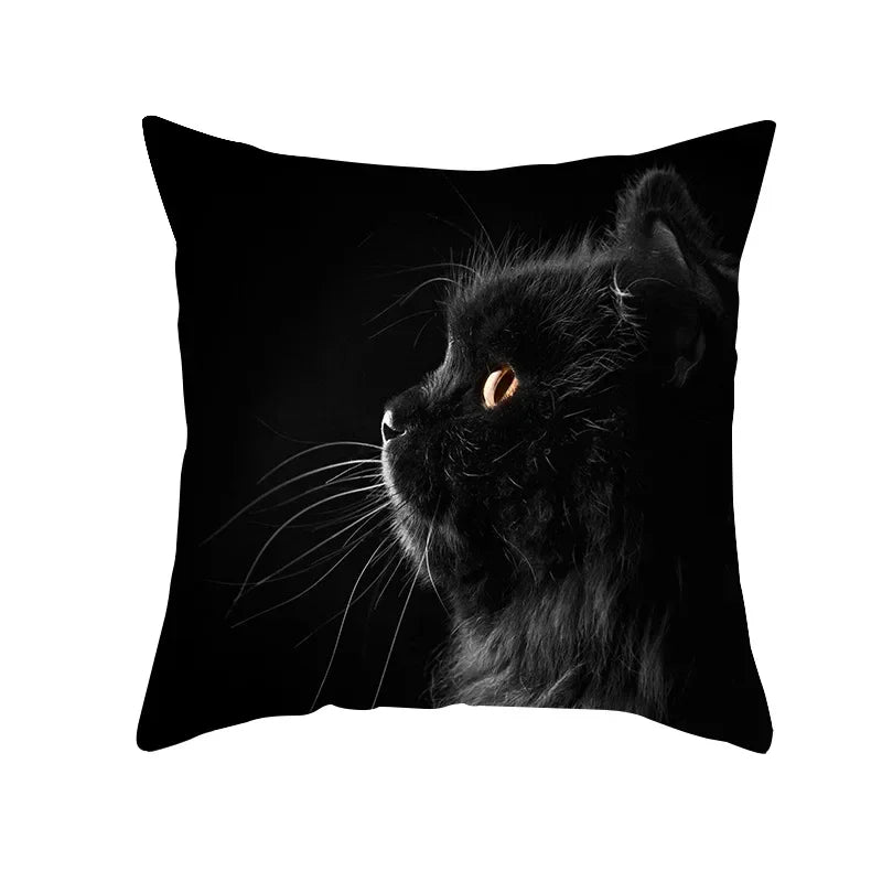 Axyaa Black Cat Pillowcases - Cute Kitty Design for Animal Lovers