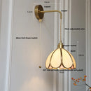 Axyaa Tiffany Style LED Wall Light Fixture Handcraft Glass Sconce Bedside Lamp