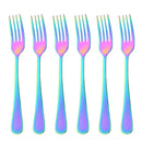 Axyaa Stainless Steel Dinner Forks Set - 6 Piece Cutlery Utensils Tableware