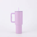 Axyaa Stainless Steel Vacuum Tumbler Mug Handle Straw Lid Cold Hot Drink Travel Car