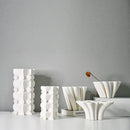 Axyaa Geometric Ceramic Petal Flower Vase Home Decor Ornament