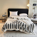 Axyaa Double Layer Artificial Lamb Wool Blanket: Thick & Cozy Sofa Throw for Fall/Winter
