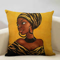 Axyaa African Woman Ethnic Cushion Cover 45x45cm