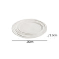 Axyaa Ceramic Texture Plate Set for Steak, Pasta, and Desserts