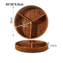 Axyaa Woven Rattan Storage Tray - 10 Styles Square Basket for Snacks, Bread & Food
