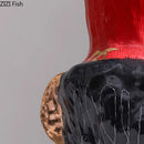 Axyaa Irregular Red Ceramic Vase for Desk and Room Aesthetic Decor