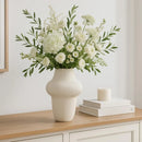 Axyaa Ceramic Vase: Stylish 3D Printed Flower Vase for Home and Office Decor