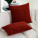 Axyaa Festive Christmas Checked Red Black Pillow Cover