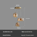 Axyaa Ash Grey Glass Pendant Light LED Chandelier, Modern Nordic Design for Living Room.