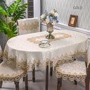 Axyaa Oval Macrame Lace Tablecloth for Dining Wedding Kitchen Party Decor