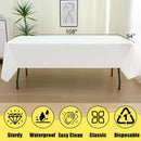 Axyaa Rectangle Disposable Waterproof Vinyl Tablecloth Pack of 10