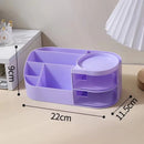 Axyaa Desktop Organizer Drawer, Transparent Plastic Multifunction Pen Holder Cute Design