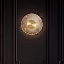 Luxury Gold LED Round Wall Lamp for Living Room by Axyaa