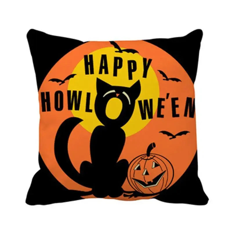 Halloween Cartoon Pumpkin Bat Ghost Pillowcase for Axyaa Home Decoration