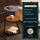 Modern LED Floor Lamp with Shelf by Axyaa: Stylish Living Room Lighting & Storage Solution