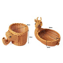 Axyaa Rattan Fruit Plate - Multipurpose Woven Animal Style Storage Tray