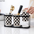 Axya Checkerboard Chopsticks Tube Storage Rack