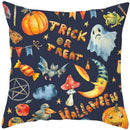 Axyaa Halloween Pumpkin Cushion Cover 18x18 - Farmhouse Throw Pillow for Home Decor
