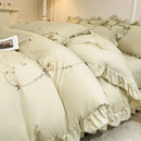 Axyaa Solid Color Bedding Set - Minimalist Style, Skin-Friendly, All-Season Comfort
