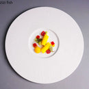Axyaa Circular Ceramic Dinner Steak Plate Sushi Dessert Snack Pasta Salad Kitchenware