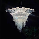 Axyaa Luxury Crystal LED Chandelier for Home Living Room Restaurant Hotel Staircase