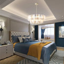 Axyaa LED Chandelier: Luxe Fingerprint Design for Living Room, Bedroom, Villa & Hotel Lobby