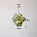 Axyaa Murano Glass Chandelier: Colorful Round Slice Shade Light Fixture