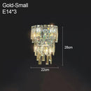 Axyaa Crystal Wall Lamp Bedroom Staircase Indoor Lighting Modern Home Decor