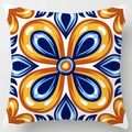 Colorful Geometric Flower Pillow Case by Axyaa: Simple Polyester Sofa Decorative Cover
