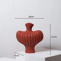 Axyaa Fringe Vase: Irregular Heterophore Floral Arrangement Porcelain Ornament