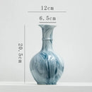 Axyaa Marble Chinese Ceramic Vase Vintage Floral Arrangement Living Room Ornament