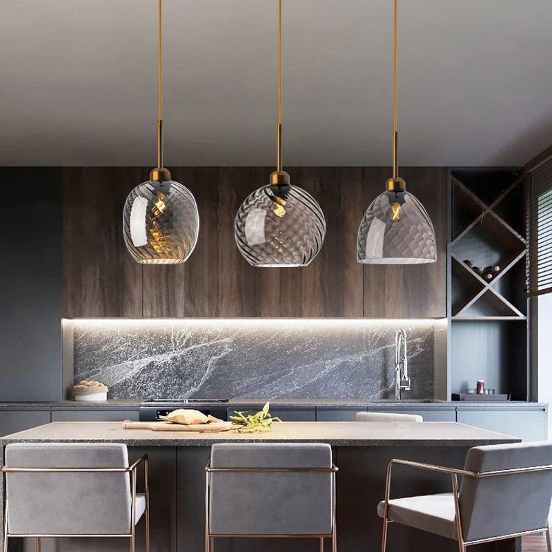 Axyaa Modern Glass Chandelier Pendant Lights for Kitchen, Dining, Bar & Hotel