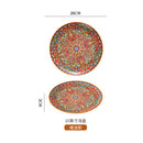 Axyaa Bohemian Large Ceramic Plate: Western Style for Home & Restaurant