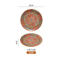 Axyaa Bohemian Ceramic Large Steak Plate for Home and Restaurant