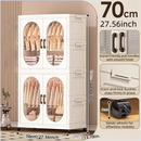 Axyaa Double-Door Foldable Wardrobe - Large Capacity Clothes/Quilts Storage, Bedroom/Living Room
