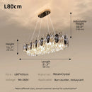 Axyaa Luxury Crystal Chandelier: Modern LED Ceiling Chandelier for Home Décor