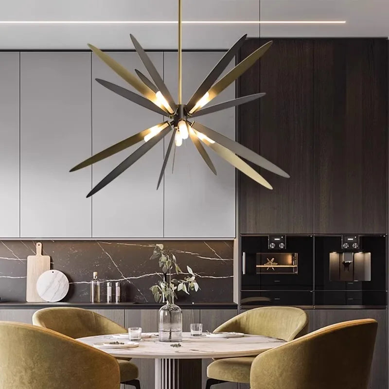 Axyaa Modern Pendant Lights: LED Chandelier for Stylish Indoor Dining Room