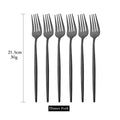 Axyaa Mirror Stainless Steel Dinner Fork Set - 6Pcs Flatware Gold Silverware