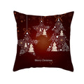 Axyaa Christmas Gift Pillowcase Red Print Cushion Cover for Home Sofa