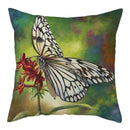 Axyaa Natural Flower Bird Linen Cushion Cover ��� Decorative Pillow Cases