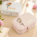 Axyaa Portable Foldable Jewelry Organizer Box Compact Travel Case