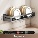Axyaa Wall-Mounted Dish Drainer Rack with Multifunction Storage for Kitchen Bowls and Plates