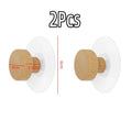 Axyaa Wooden Hook: Self-adhesive Simple Wall Hanger for Bathroom, Bedroom, Towels, Keys
